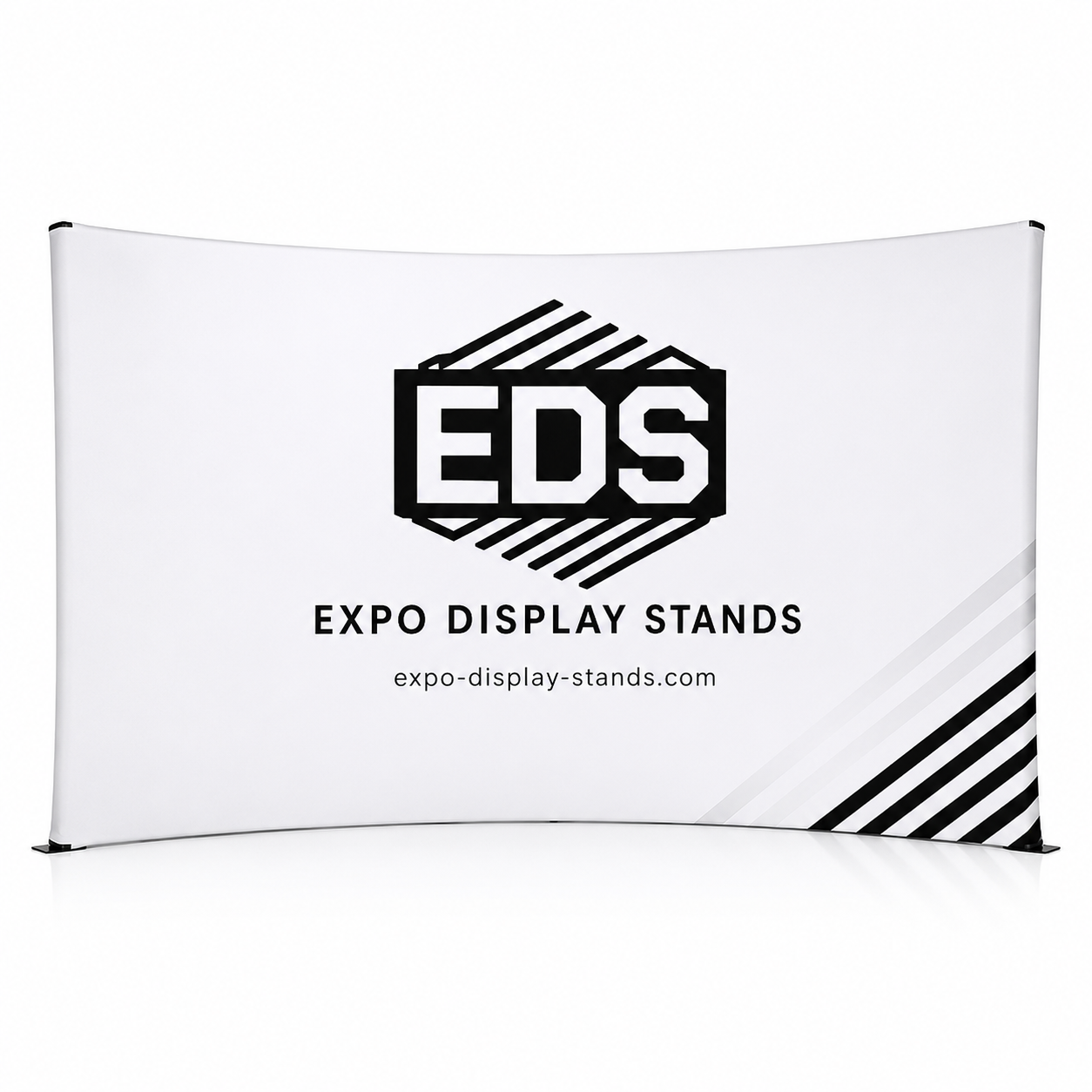 15ft x 8ft Tension Fabric Display Exhibition Backdrop - Curved