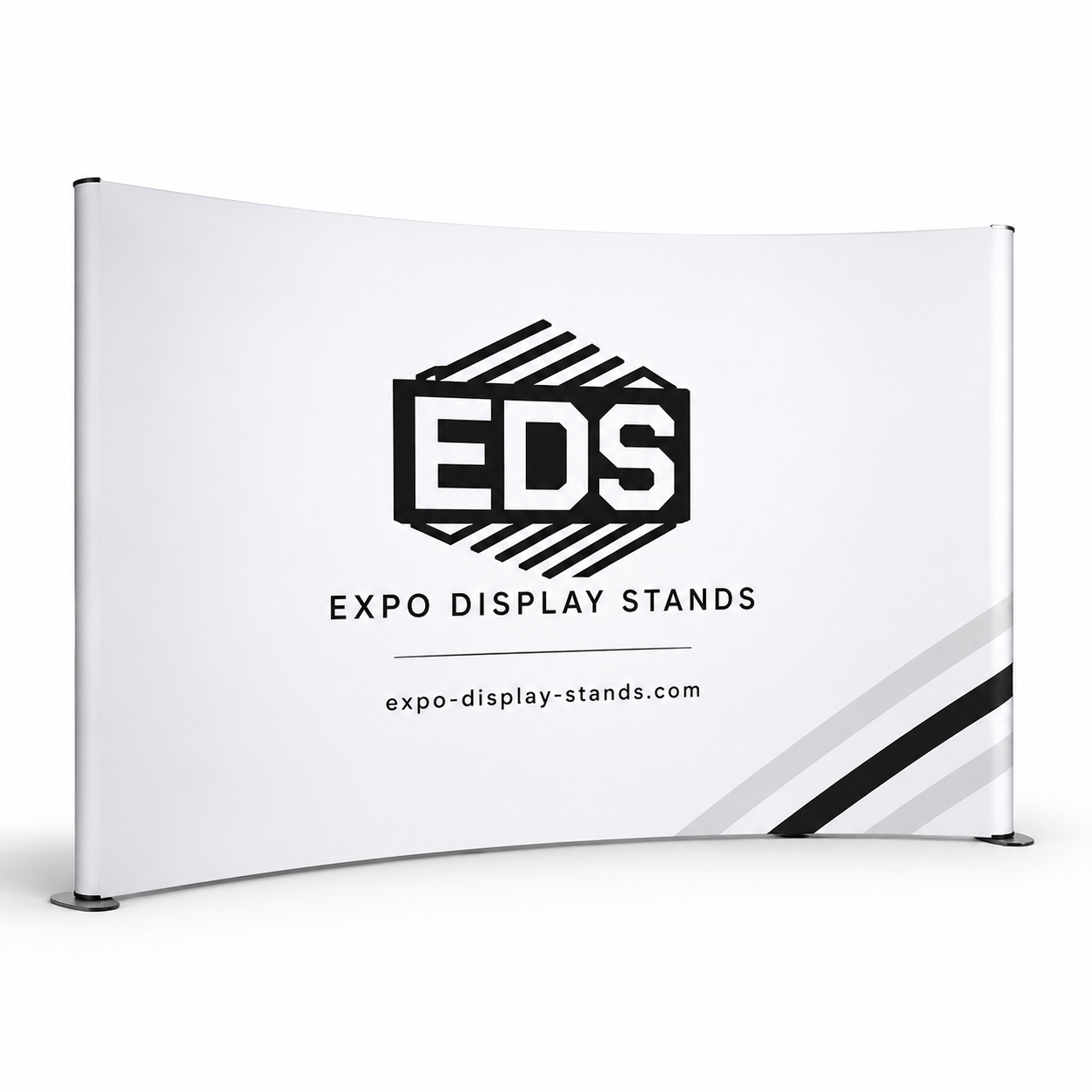 15ft x 8ft Tension Fabric Display Exhibition Backdrop - Curved