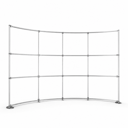 15ft x 8ft Tension Fabric Display Exhibition Backdrop - Curved