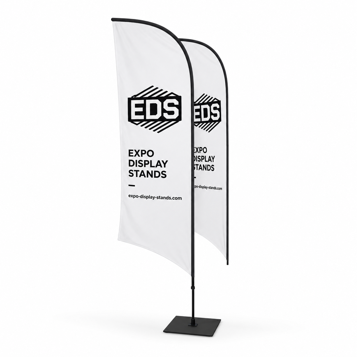 2.5m concave Flag - Double Sided Printing