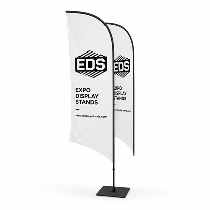 2.5m concave Flag - Double Sided Printing