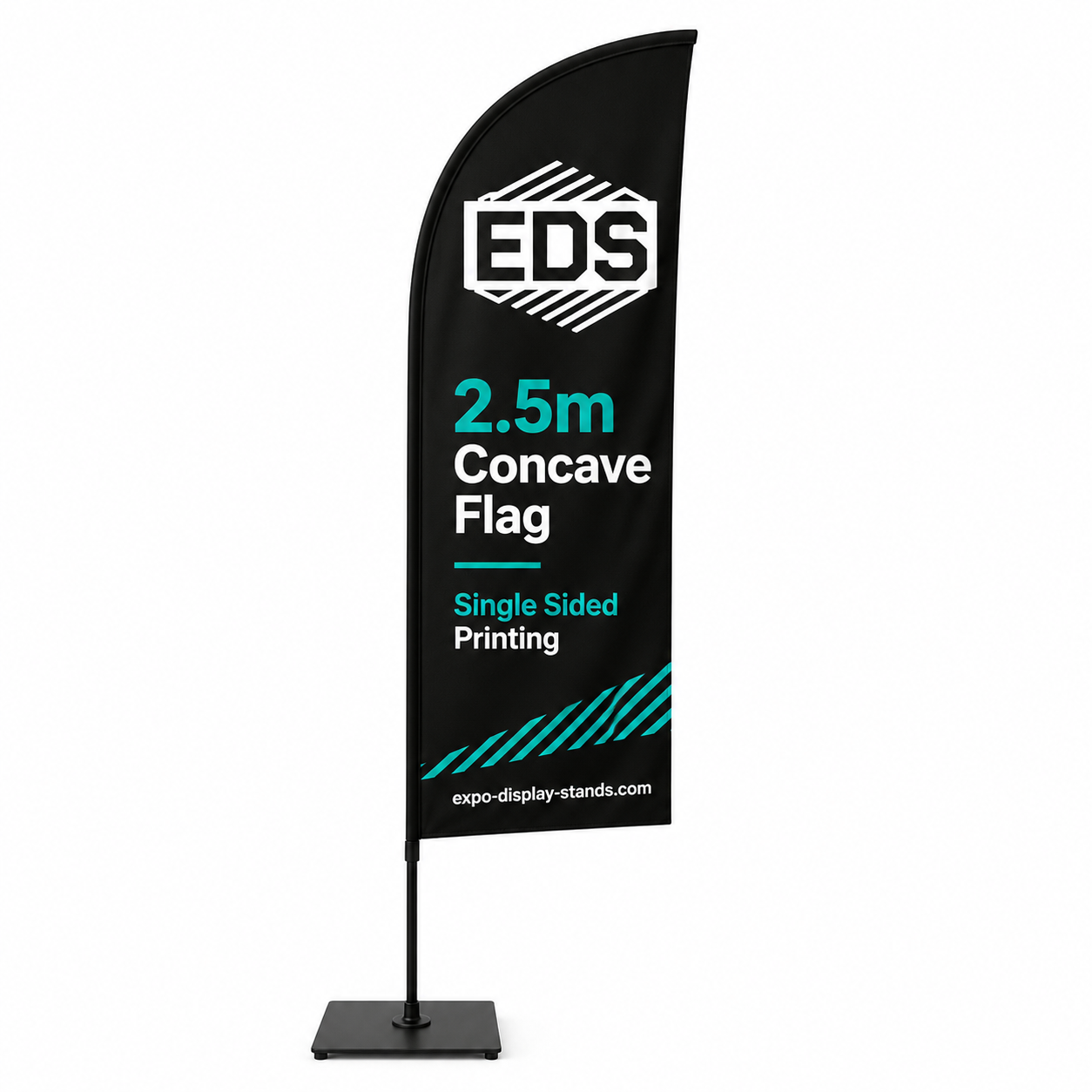 2.5m concave Flag - Single Sided Printing