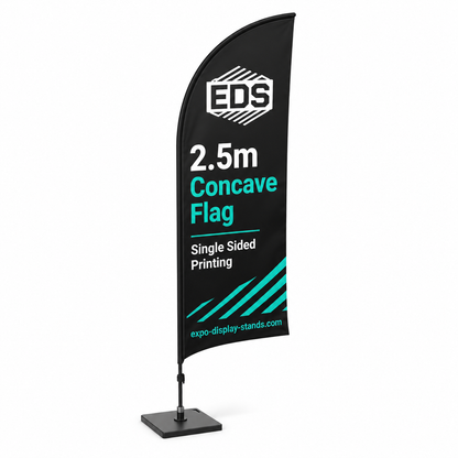 2.5m concave Flag - Single Sided Printing