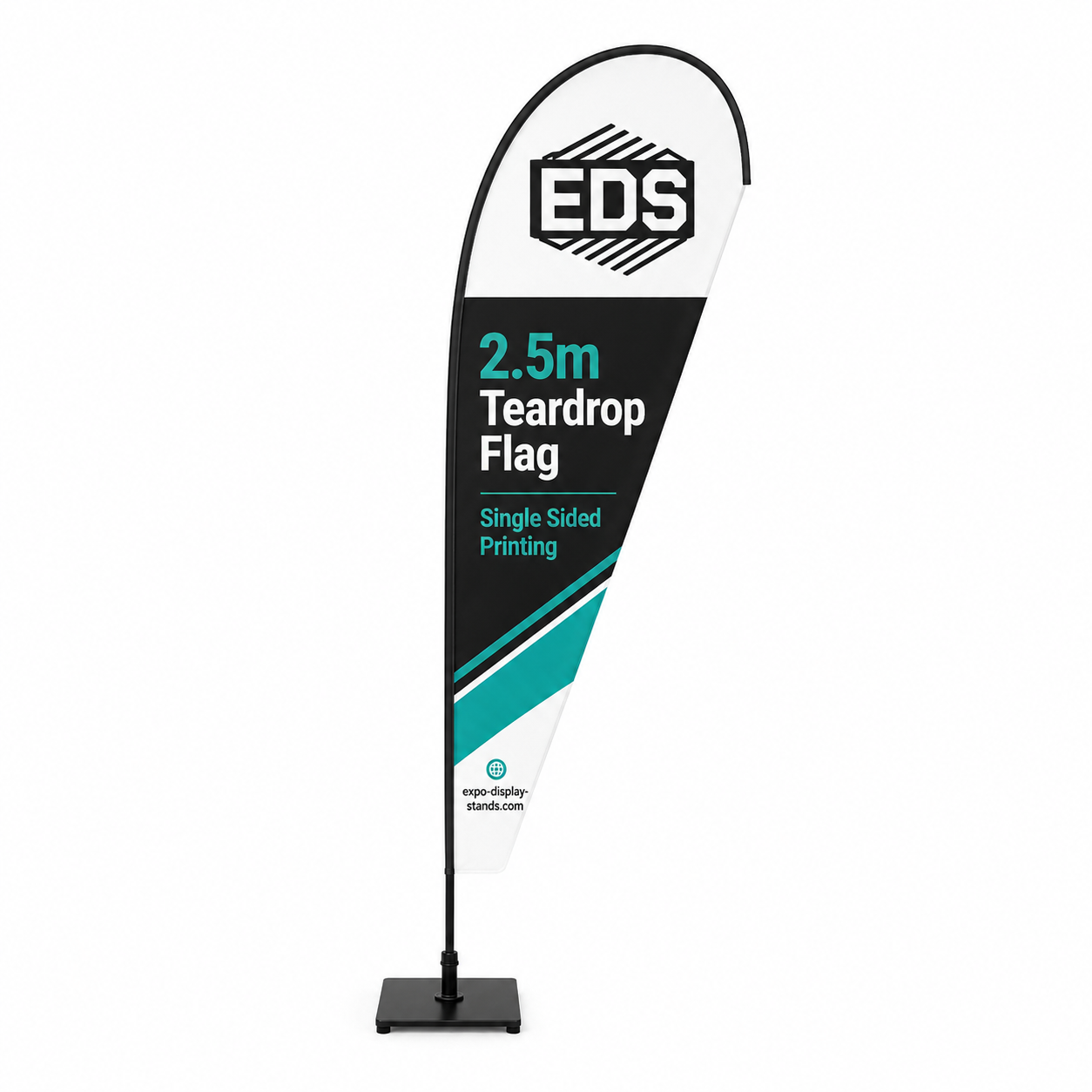 2.5m teardrop Flag - Single Sided Printing