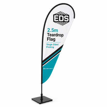 2.5m teardrop Flag - Single Sided Printing