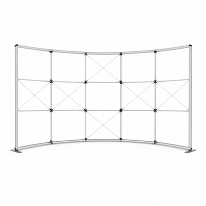 20ft x 8ft Tension Fabric Display Exhibition Backdrop - Curved
