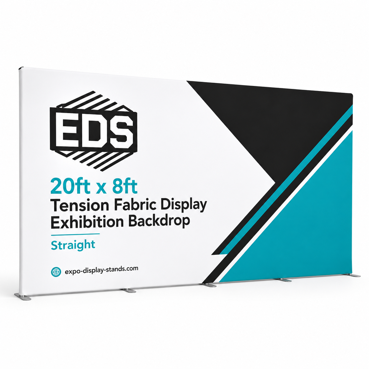 20ft x 8ft Tension Fabric Display Exhibition Backdrop - Straight