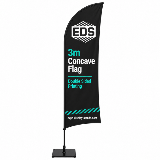3.5m concave Flag - Double Sided Printing