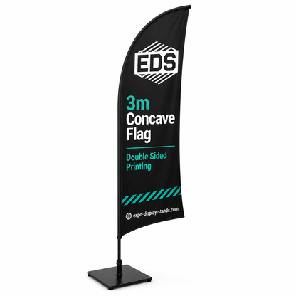 3.5m concave Flag - Double Sided Printing