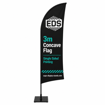3.5m concave Flag - Single Sided Printing