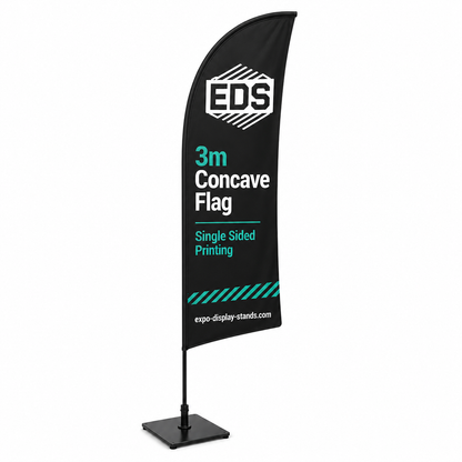 3.5m concave Flag - Single Sided Printing