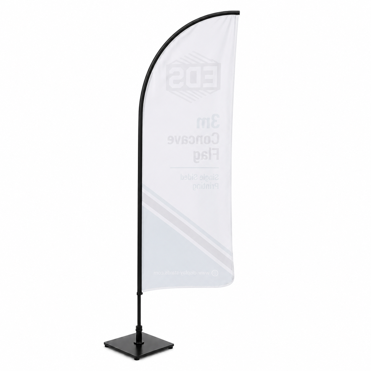3.5m concave Flag - Single Sided Printing