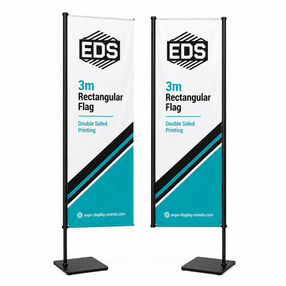 3.5m Rectangular Flag - Double Sided Printing