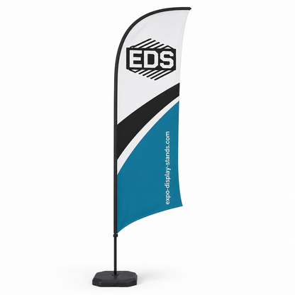 4m concave Flag - Double Sided Printing