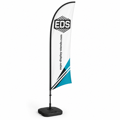 4.5m concave Flag - Double Sided Printing