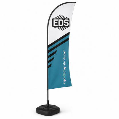 4m concave Flag - Single Sided Printing