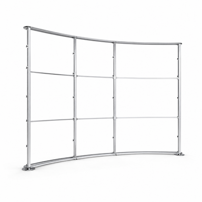10ft x 8ft Tension Fabric Display Exhibition Backdrop - Curved