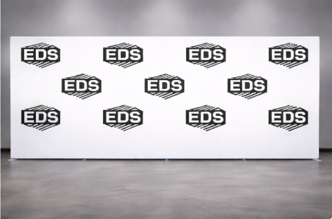 20ft x 8ft Tension Fabric Display Exhibition Backdrop - Straight