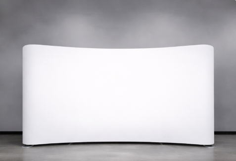 8ft x 8ft Tension Fabric Display Exhibition Backdrop - Curved