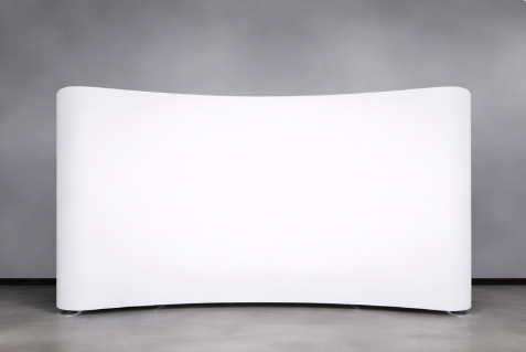 10ft x 8ft Tension Fabric Display Exhibition Backdrop - Curved