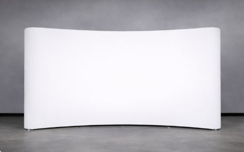 15ft x 8ft Tension Fabric Display Exhibition Backdrop - Curved