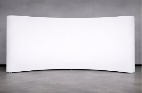 20ft x 8ft Tension Fabric Display Exhibition Backdrop - Curved