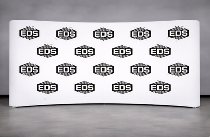 20ft x 8ft Tension Fabric Display Exhibition Backdrop - Curved