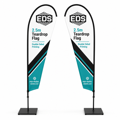 2.5m teardrop Flag - Double Sided Printing